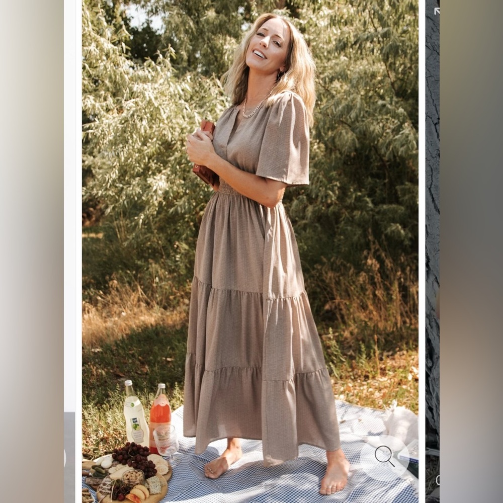 Danielle Tiered Maxi Dress baltic born nwt size xl